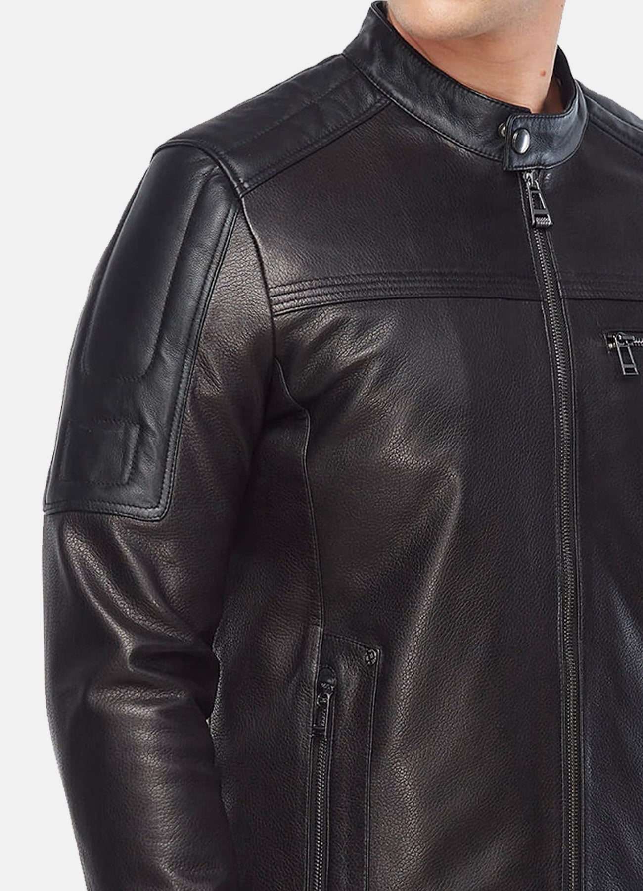 Men's Authentic Black Biker Leather Jacket