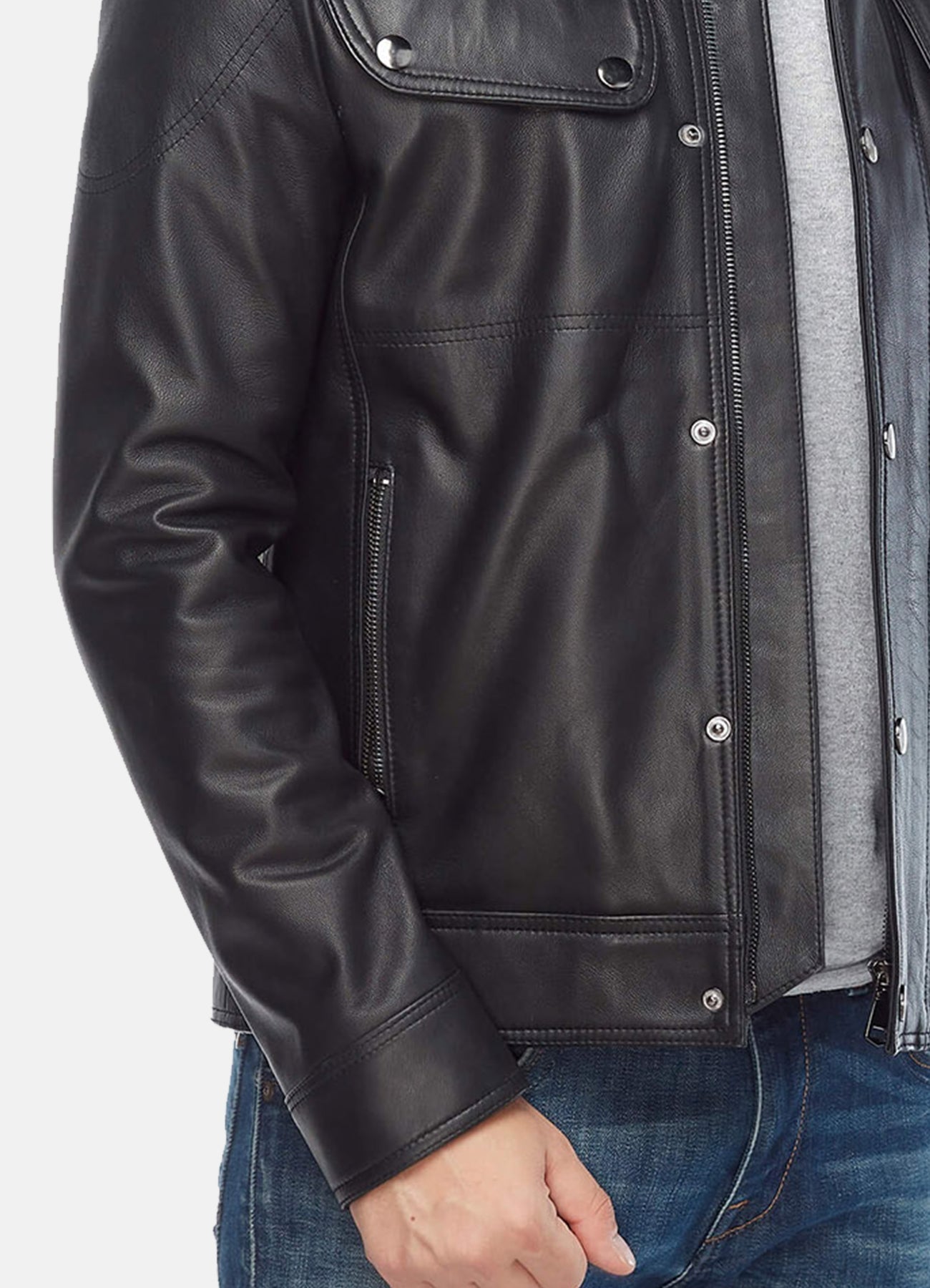 Men's Soft Black Biker Leather Jacket
