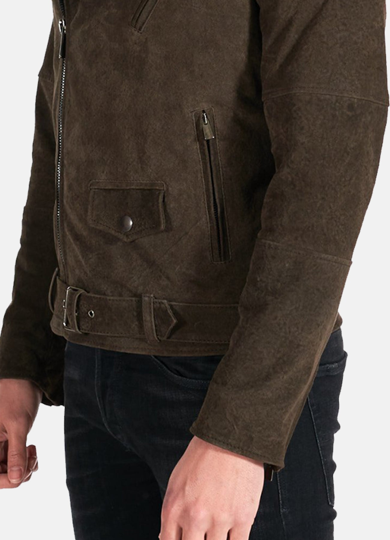 Men's Soft Umber Suede Leather Jacket