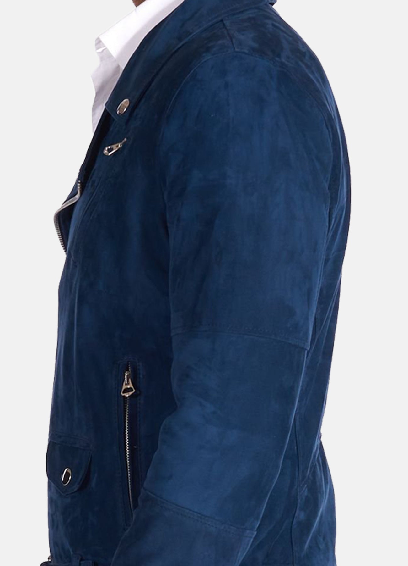 Men's Iconic Blue Suede Leather Jacket