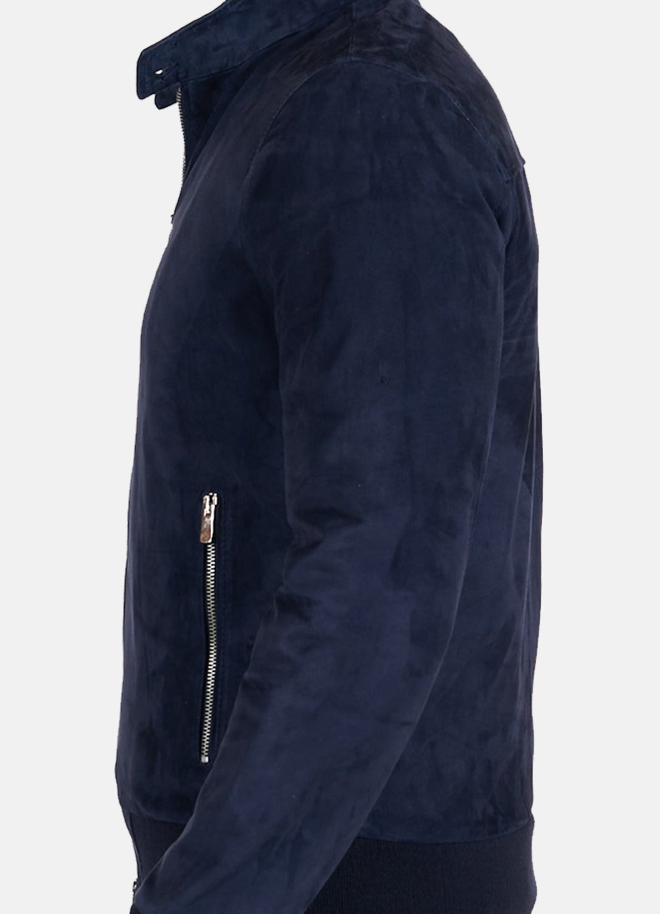 Men's Midnight Blue Suede Leather Jacket