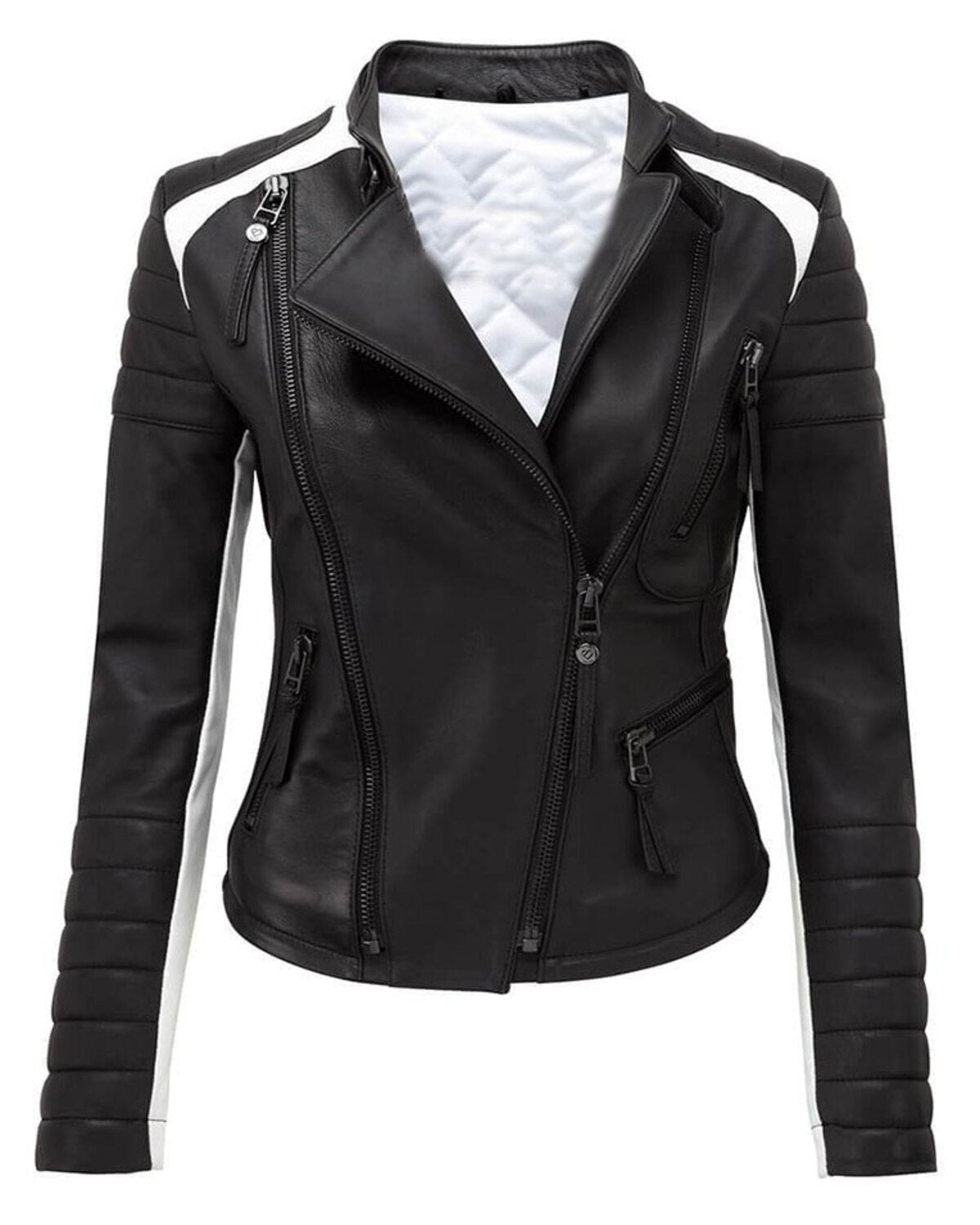 Luna Monochrome Women's Biker Stylish Jacket