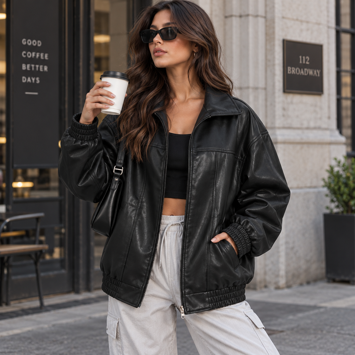 Women's Oversized Bomber Jacket