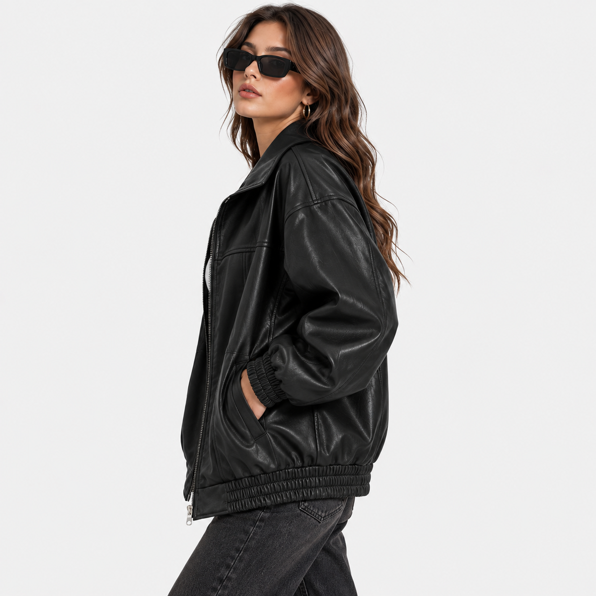 Women's Oversized Bomber Jacket
