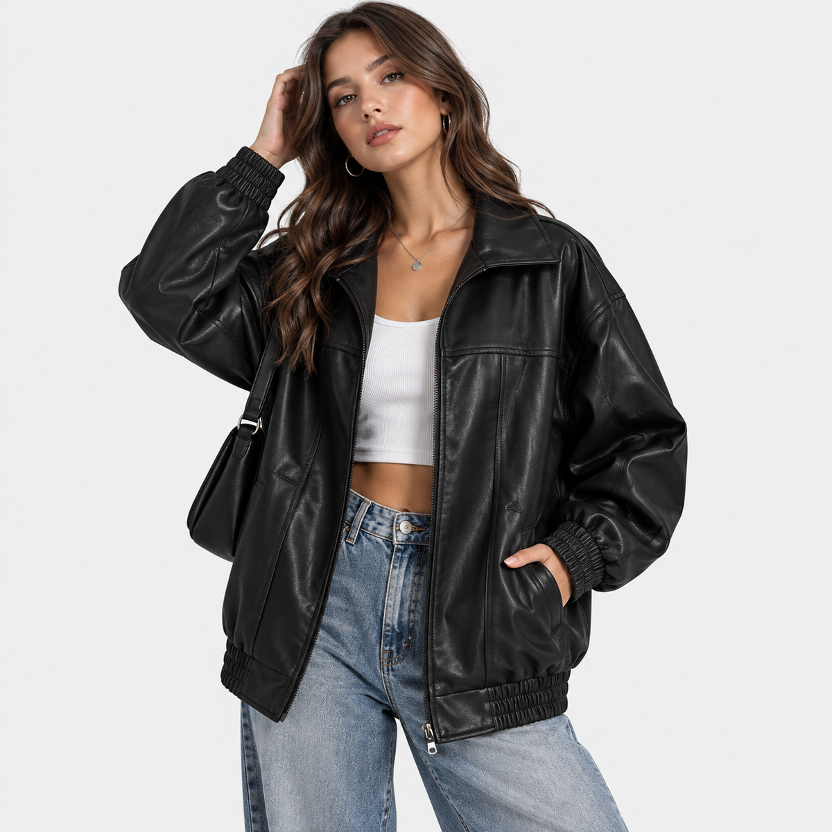 Women's Oversized Bomber Jacket