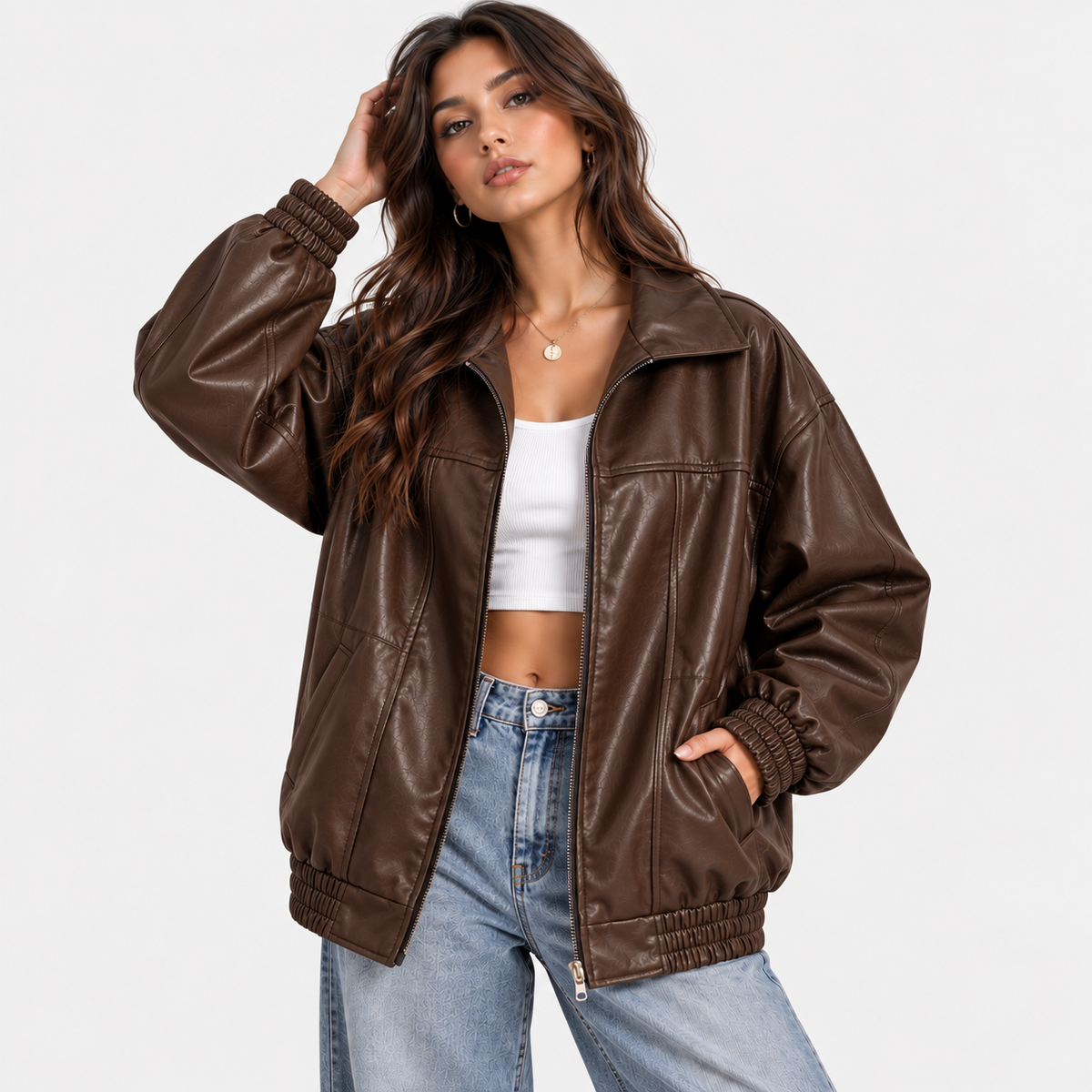 Women's Oversized Bomber Jacket