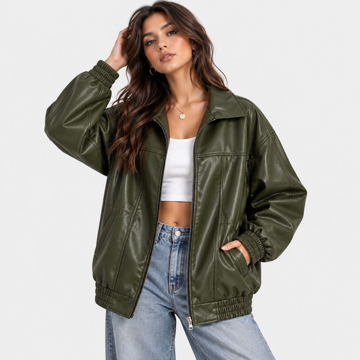 Women's Oversized Bomber Jacket