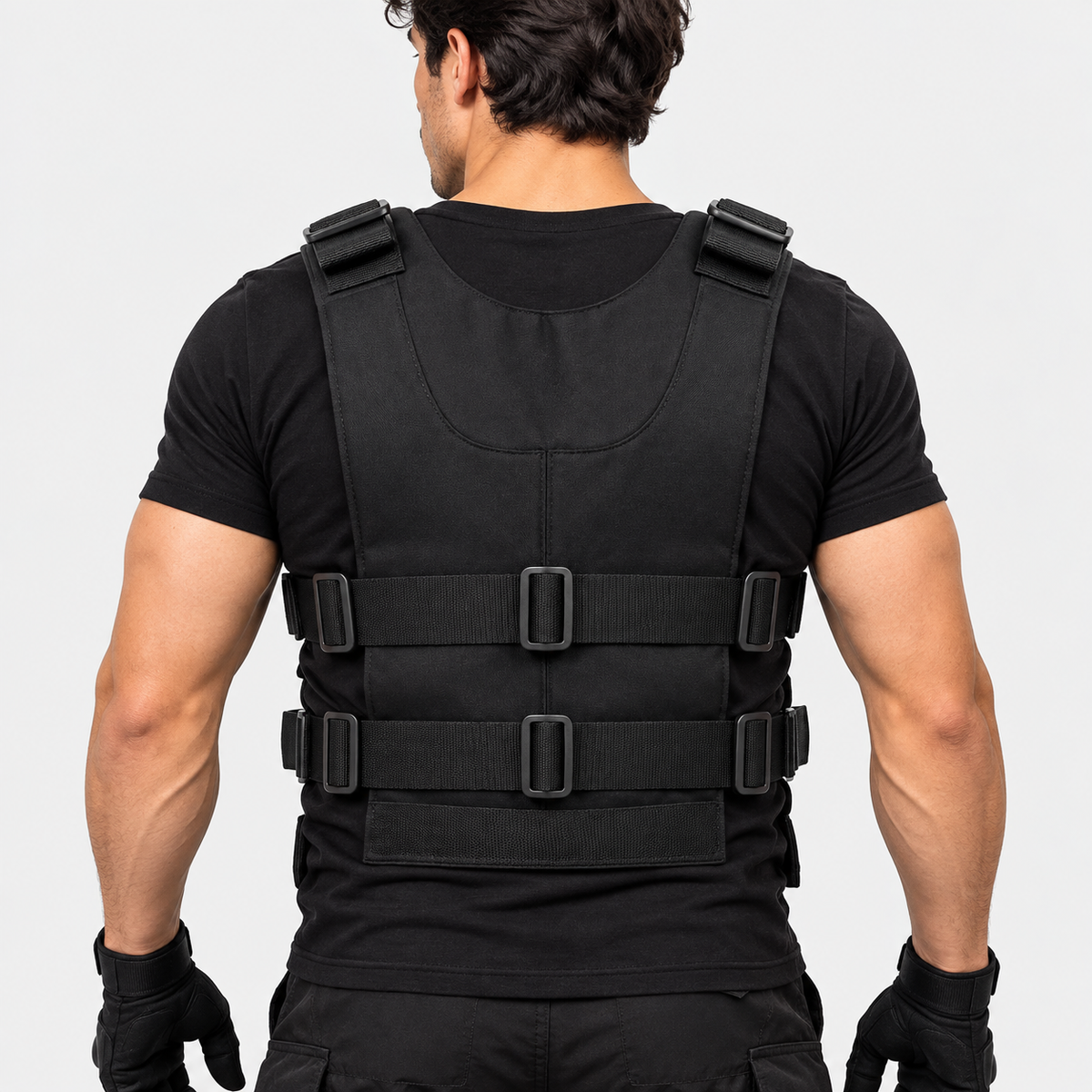 The Punisher Men's Skull Tactical Leather Vest