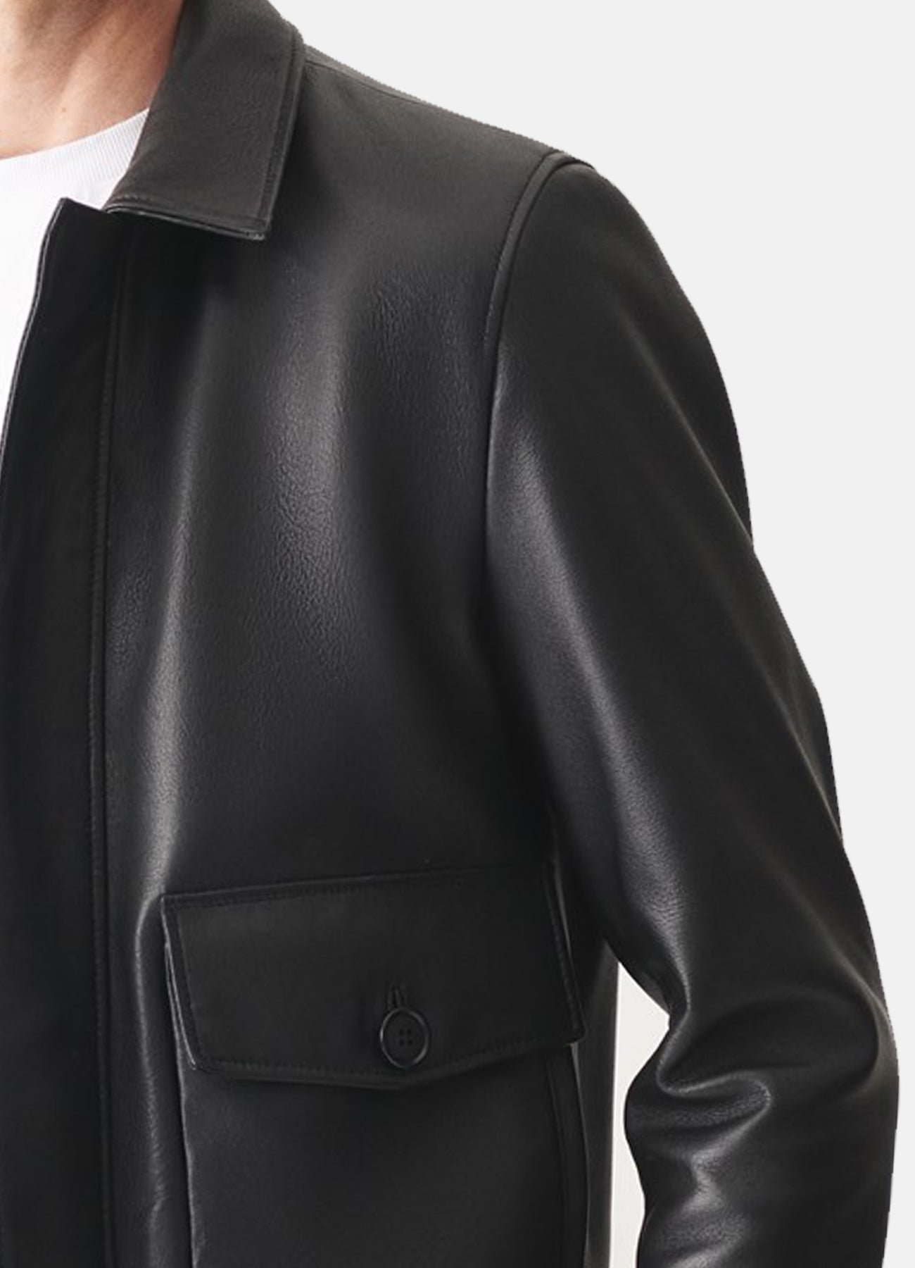 Men's Slimfit Black Lambskin Leather Jacket