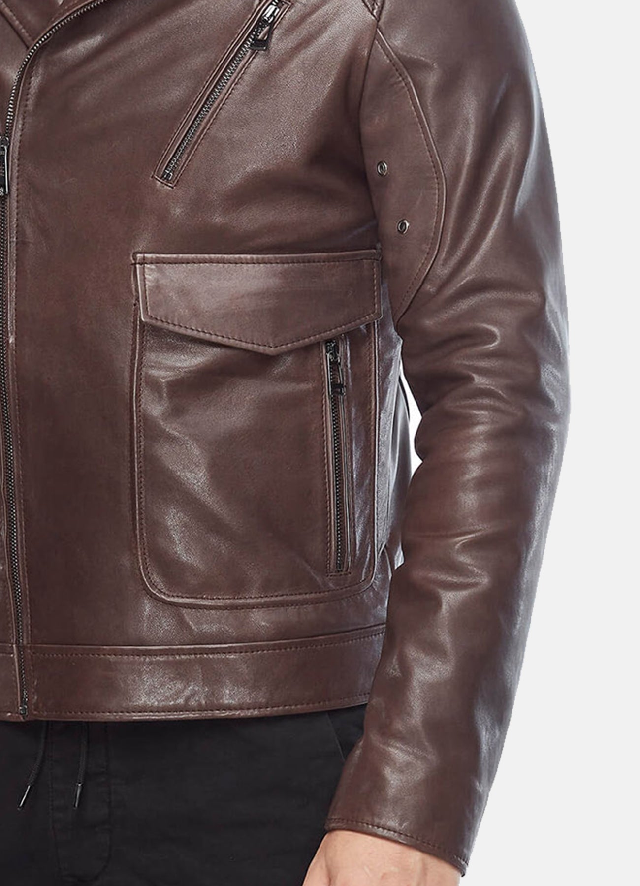 Men's Choco Brown Motorcycle Leather Jacket