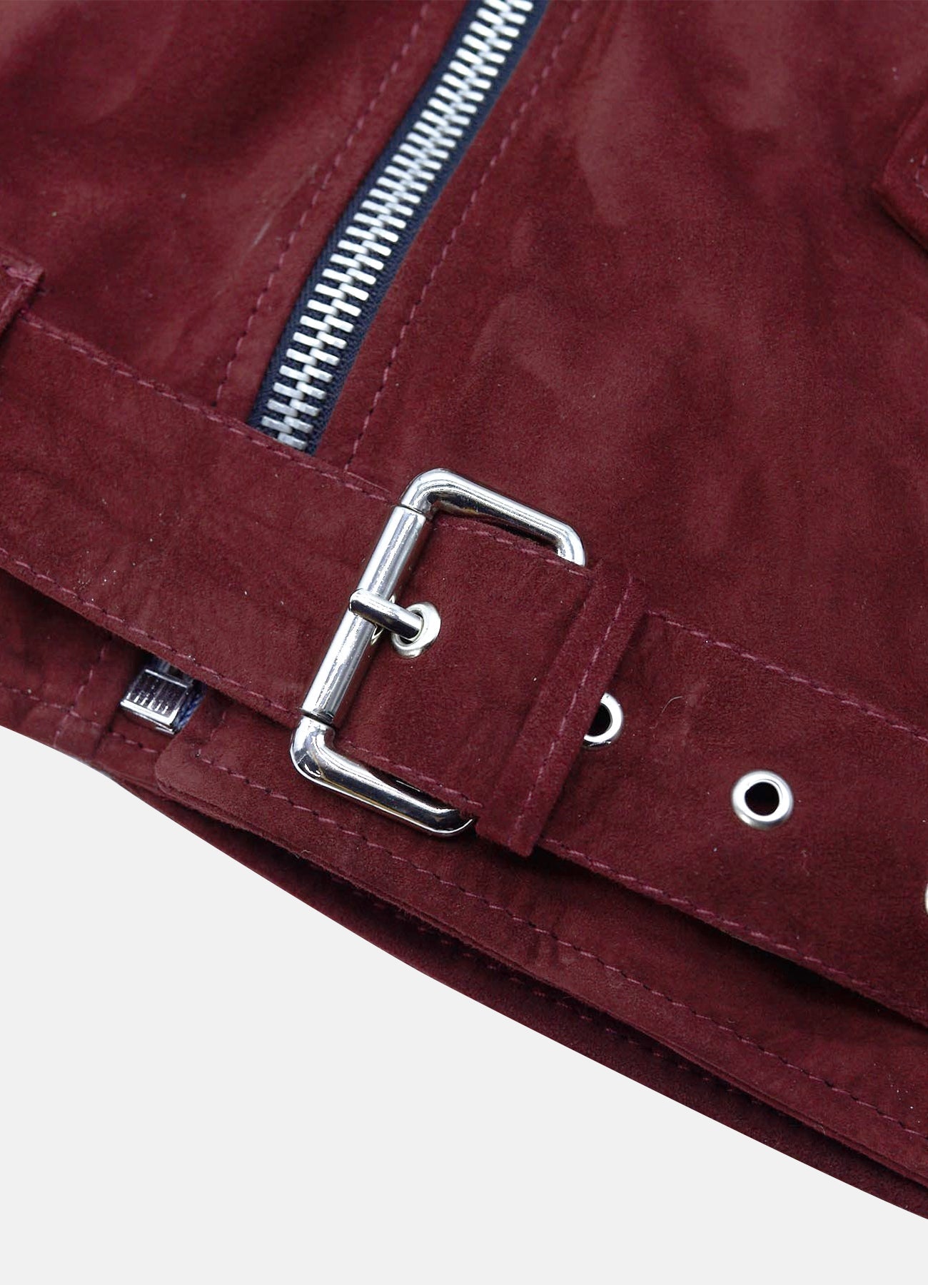 Men's Deep Maroon Suede Leather Jacket