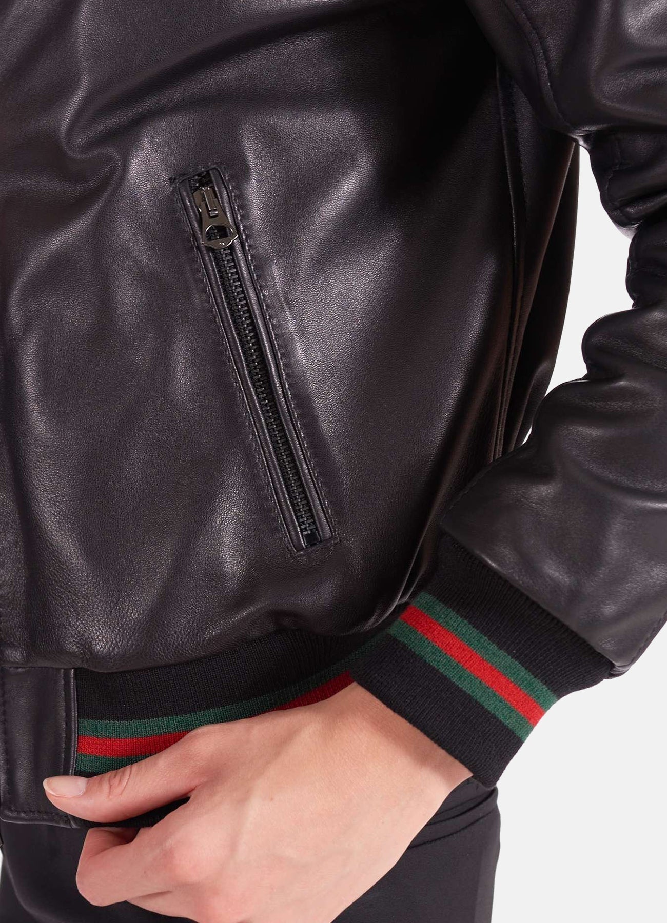 Women's Smooth Black Bomber Leather Jacket