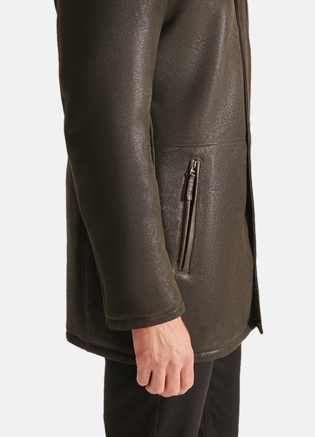 Men's Dark Brown Authentic Shearling Leather Coat