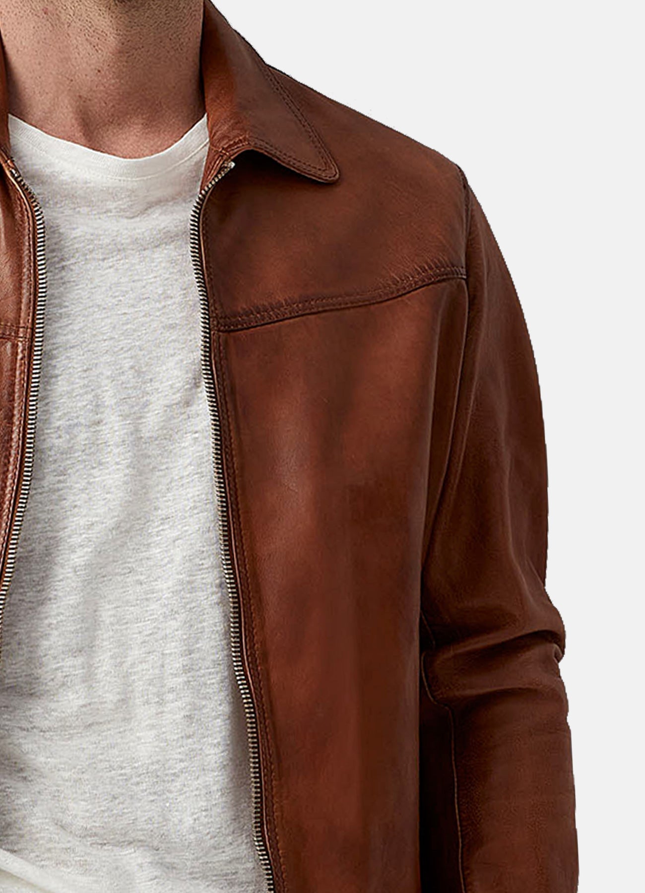 Men's Vintage Style Bomber Leather Jacket