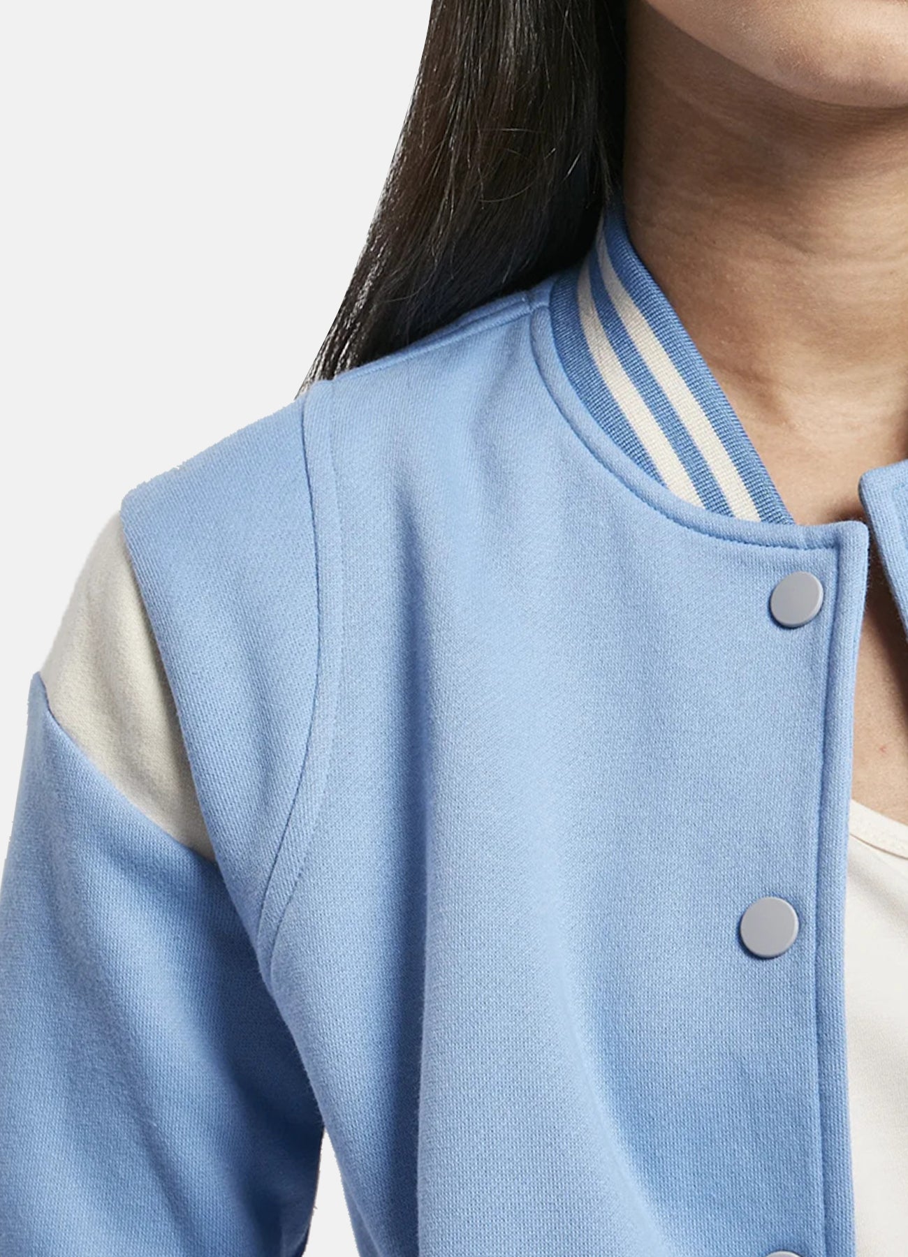 Women's Classic Baby Blue Varsity Jacket