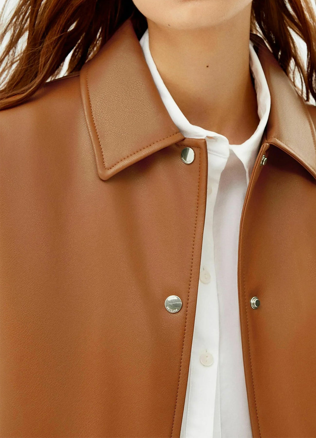 Women's Chocolate Brown Varsity Leather Jacket