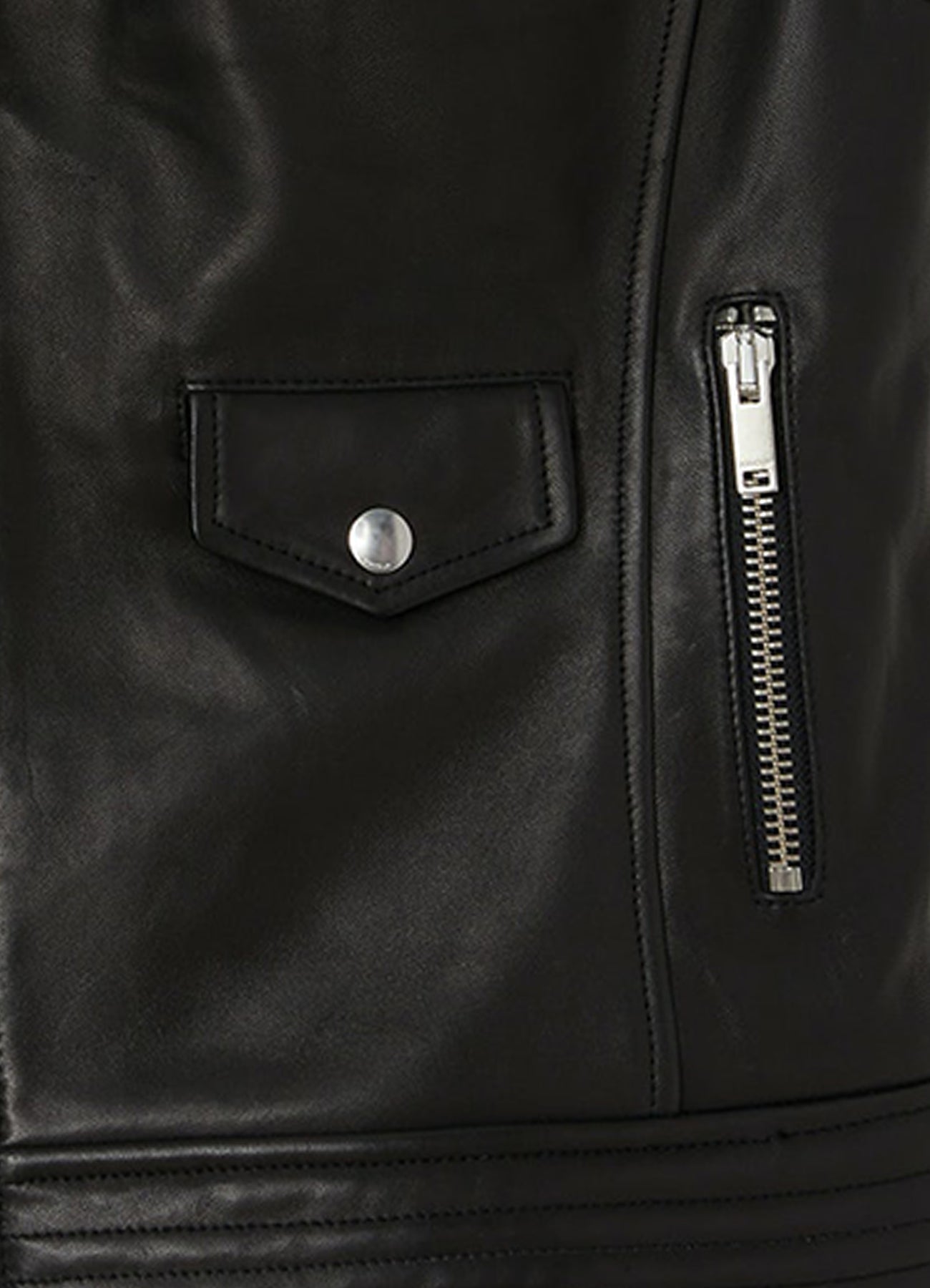 Women's Classic Black Biker Leather Vest