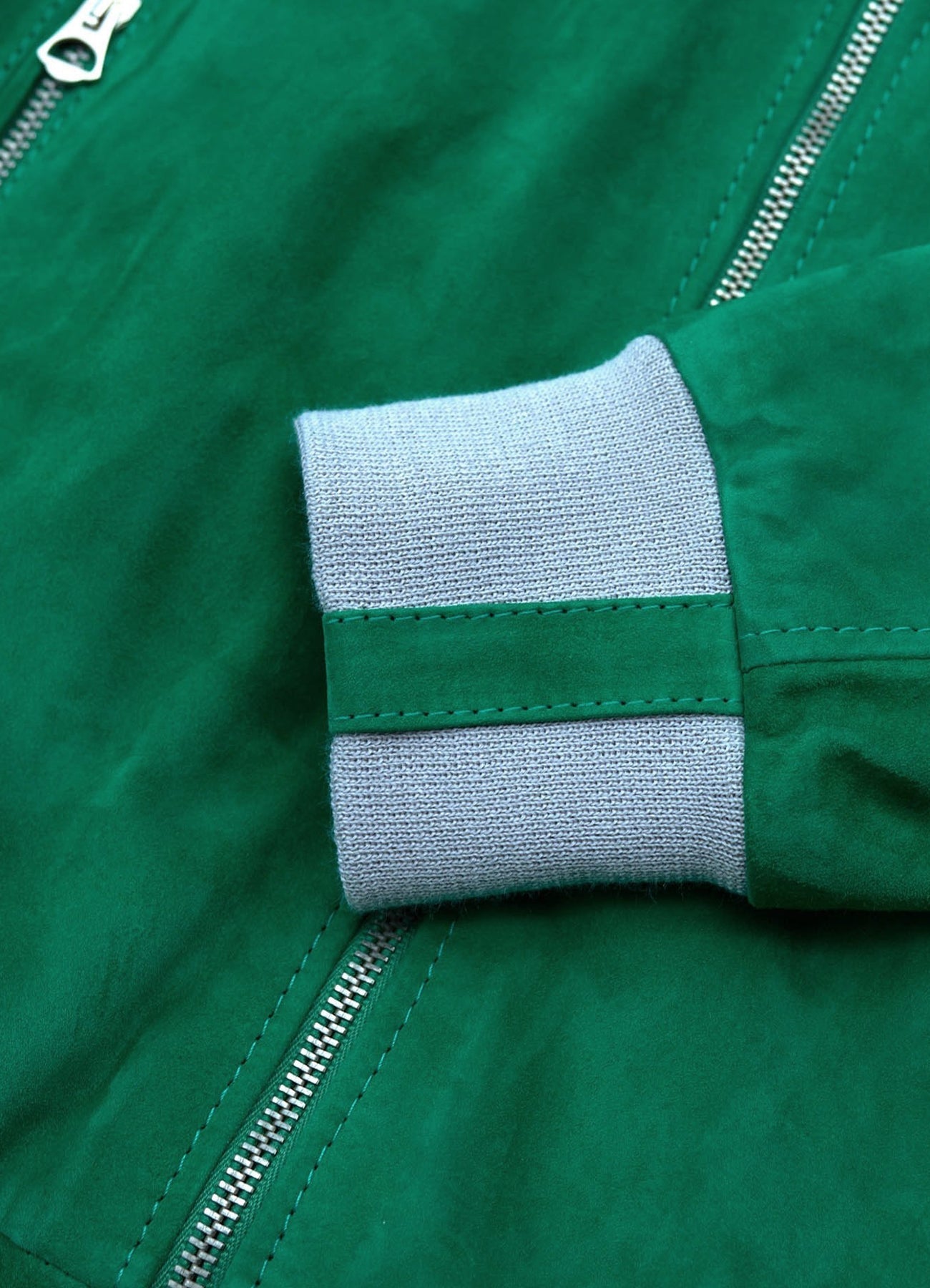 Men's Bright Green Suede Leather Jacket