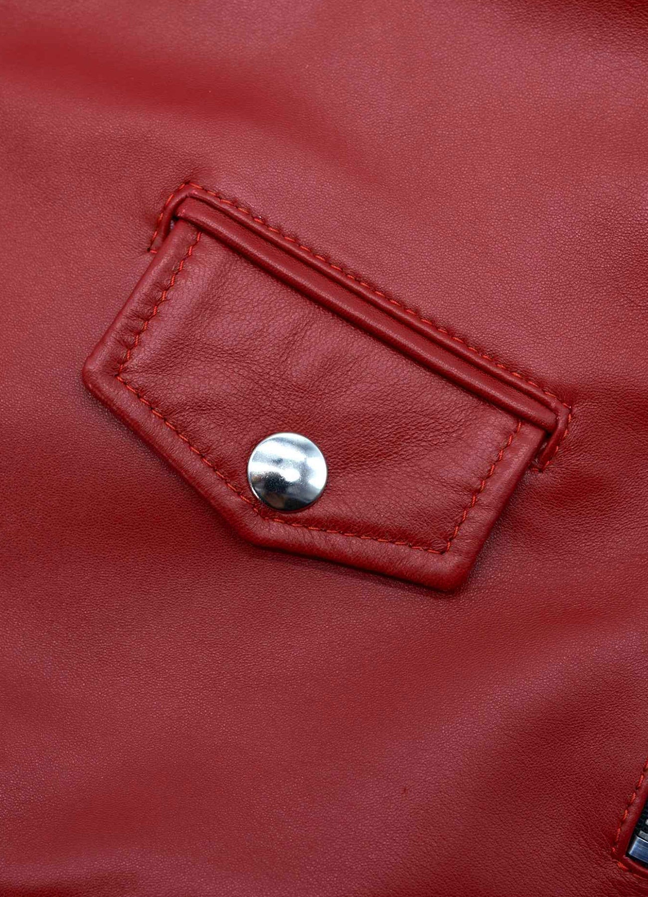 Men's Red Biker Leather Vest