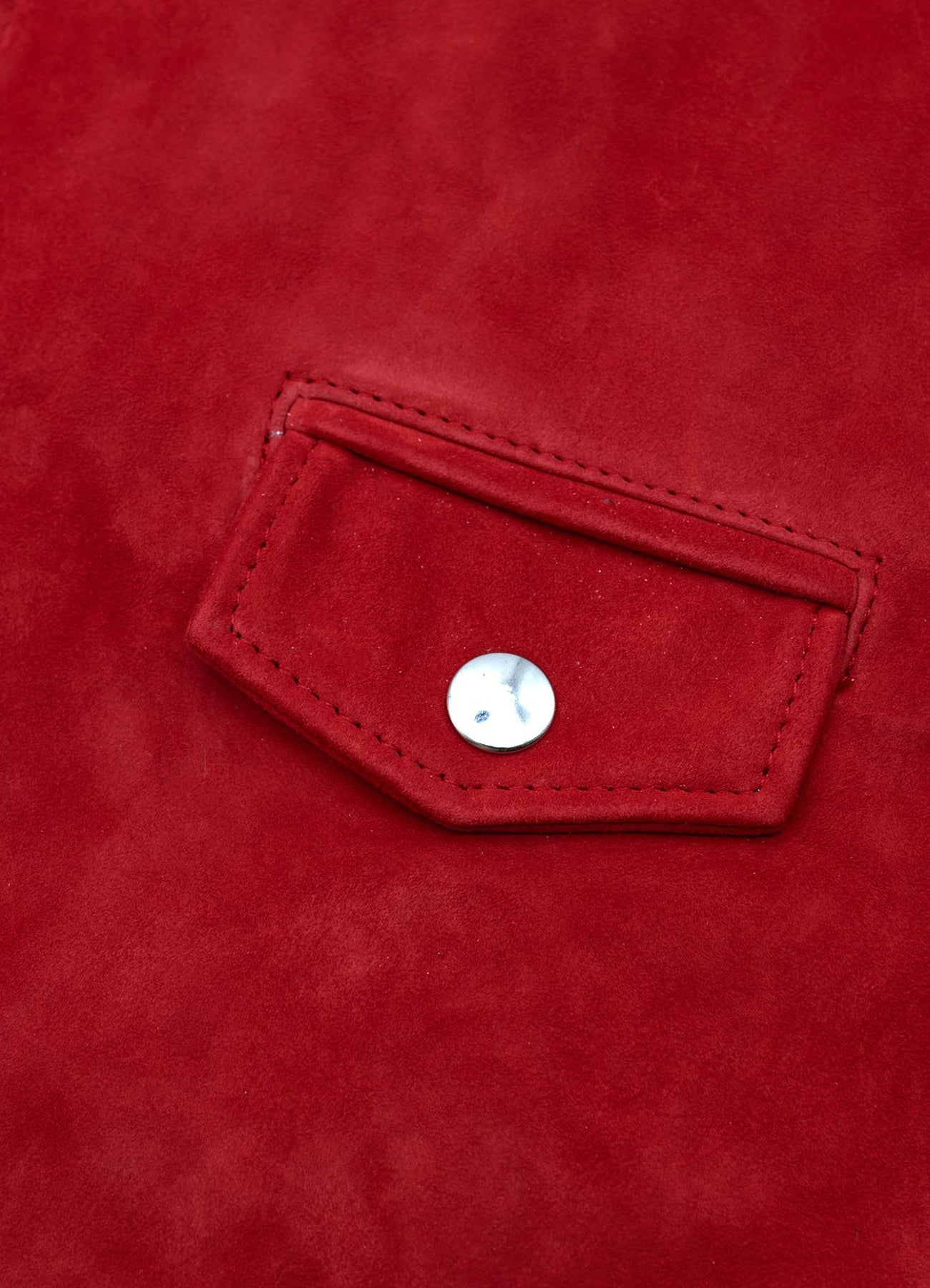 Men's Red Biker Suede Leather Vest