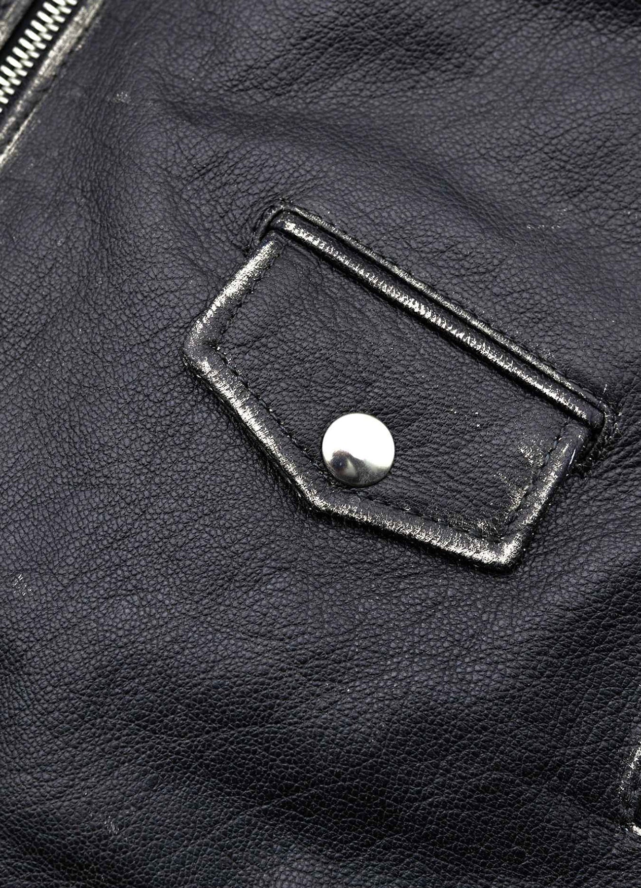 Men's Distressed Biker Leather Vest