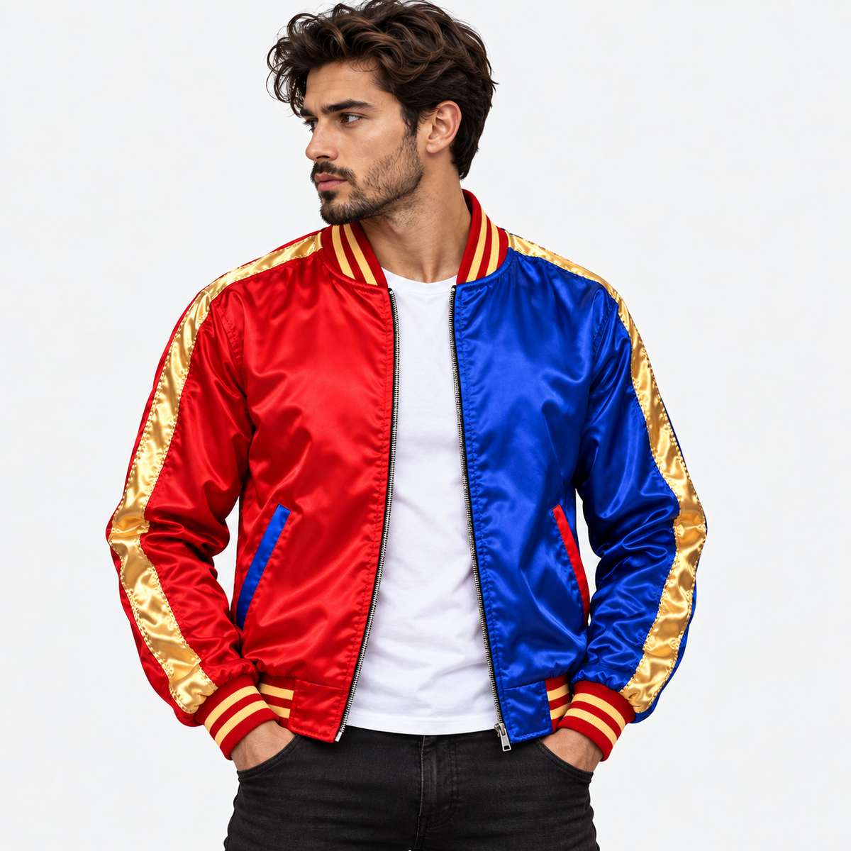 Harley Quinn Suicide Squad Property of Joker Satin Bomber Jacket