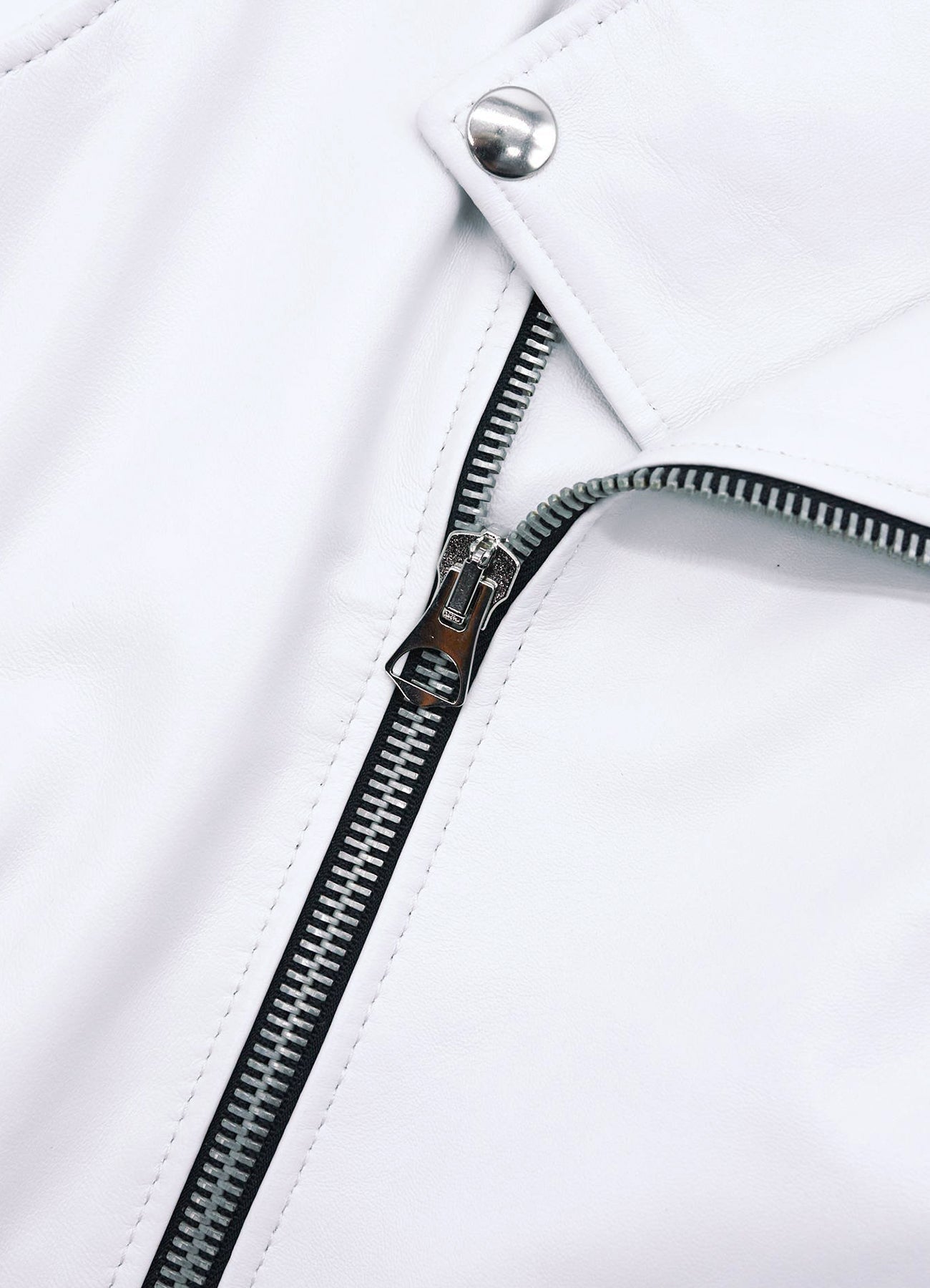 Men's White Perfecto Biker Leather Vest