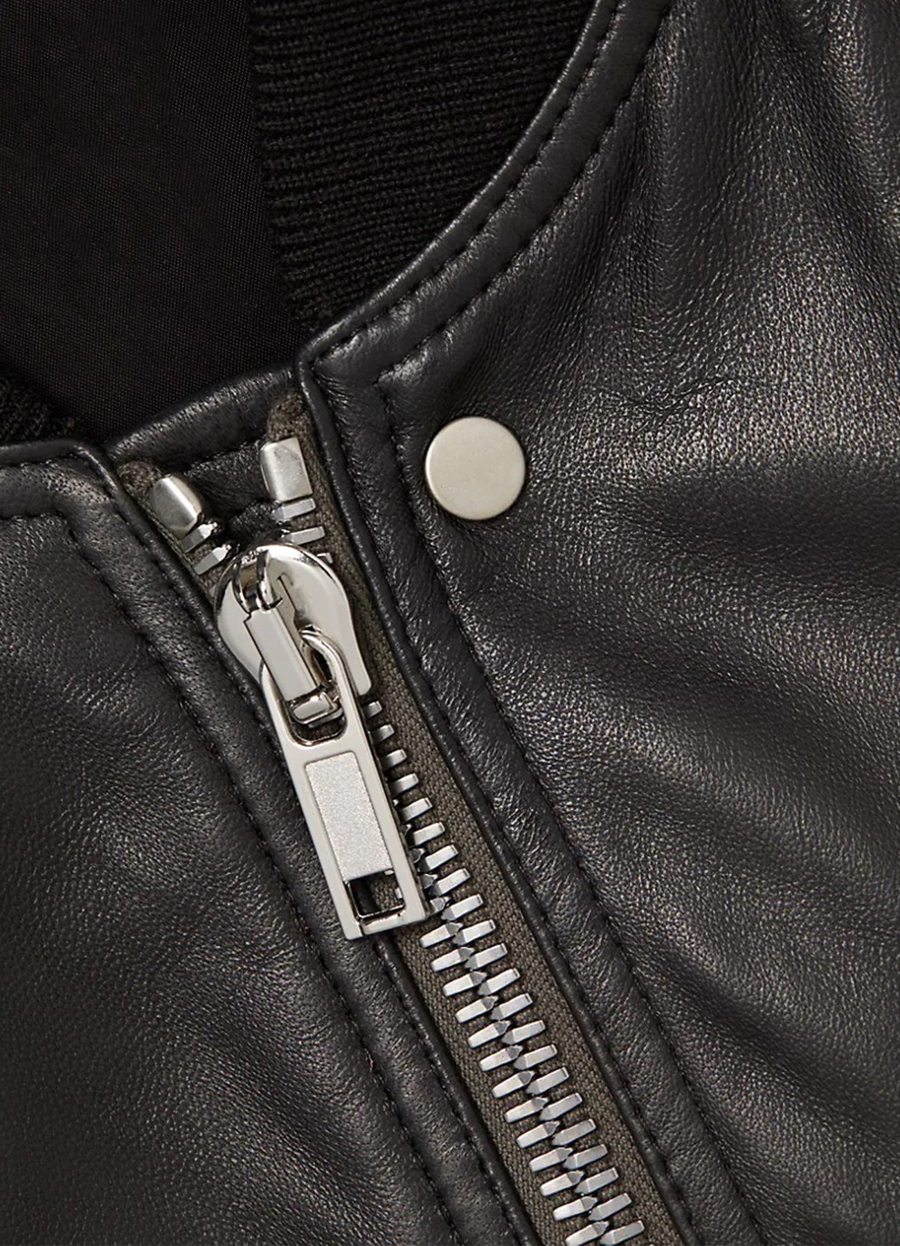 Women's Midnight Black Bomber Leather Jacket