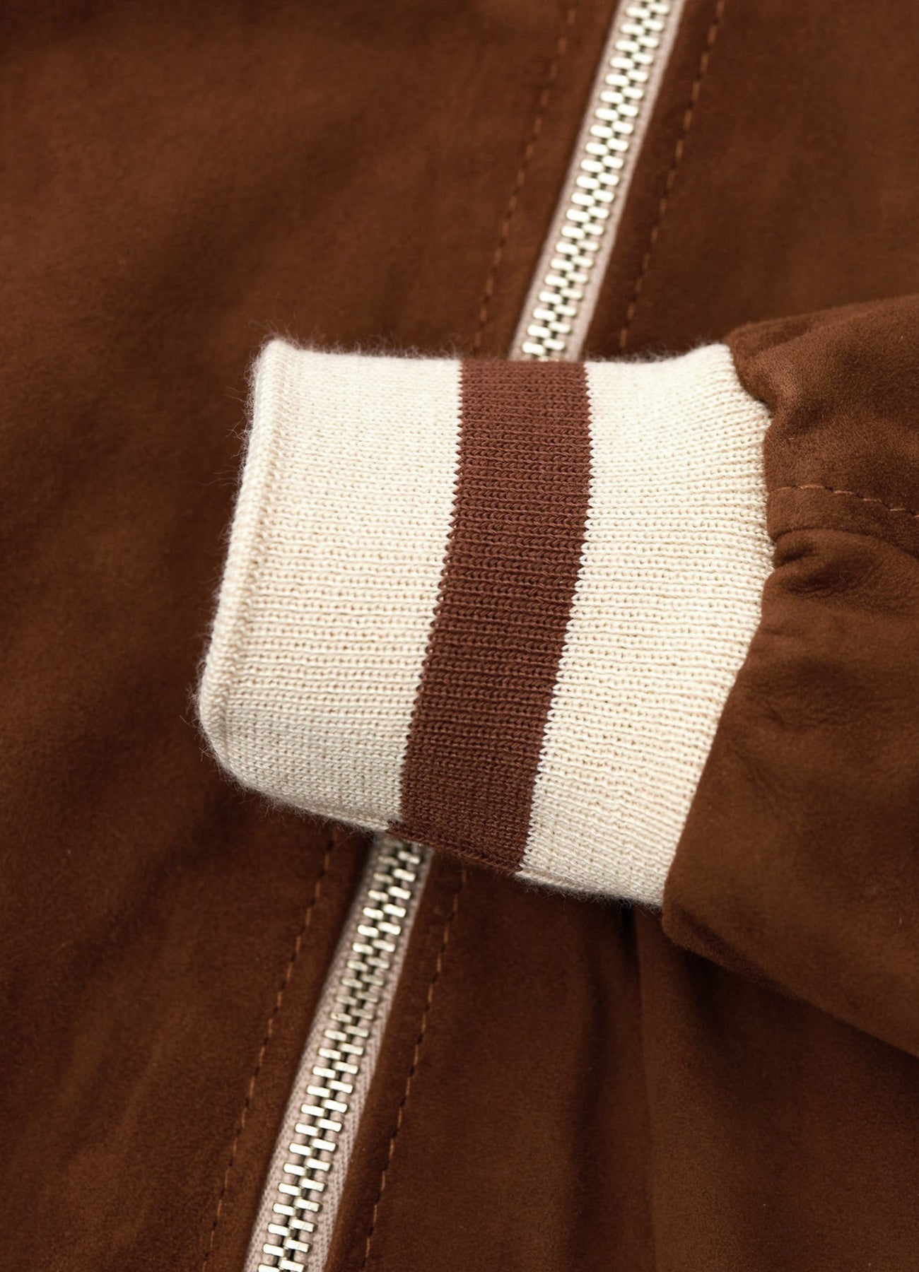 Women's Brown Bomber Suede Leather Jacket