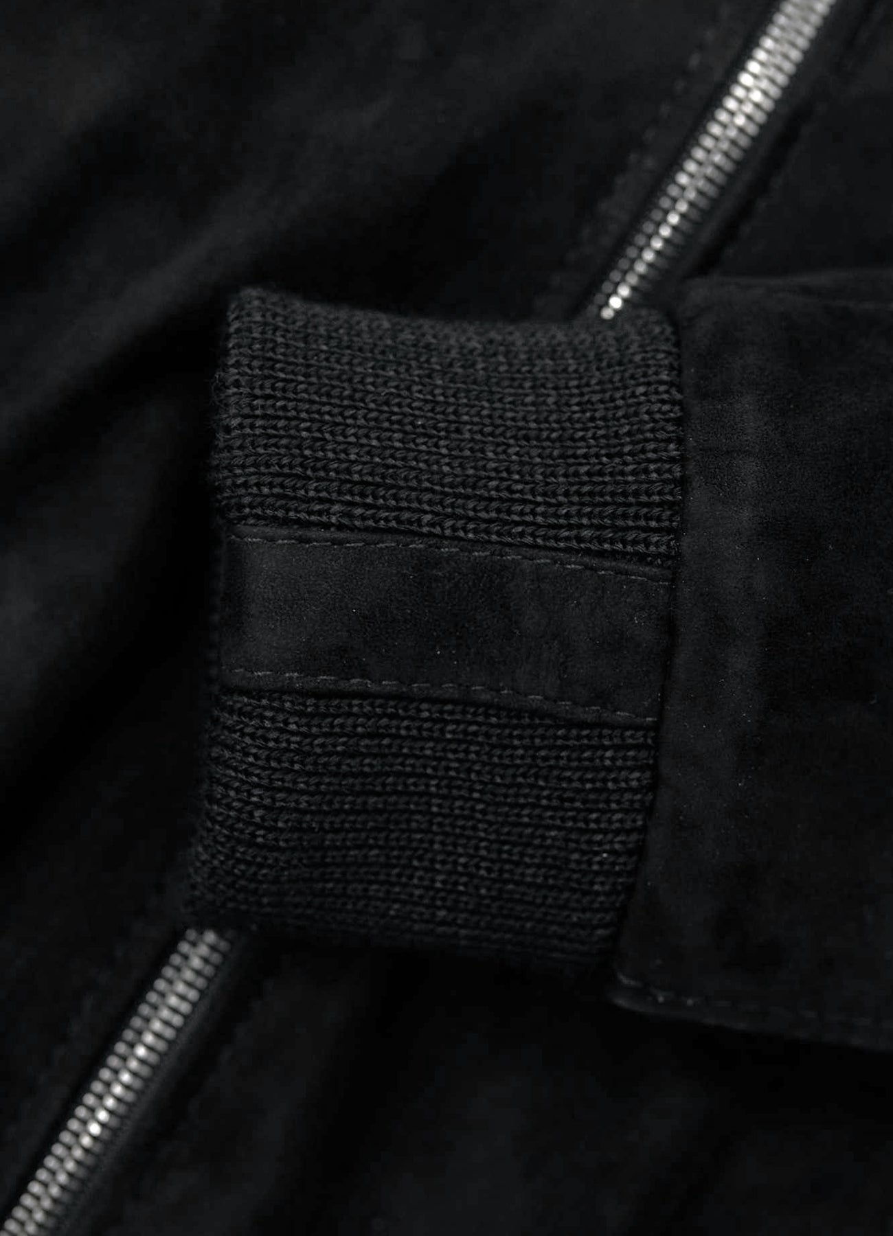 Women's Deep Black Suede Leather Jacket