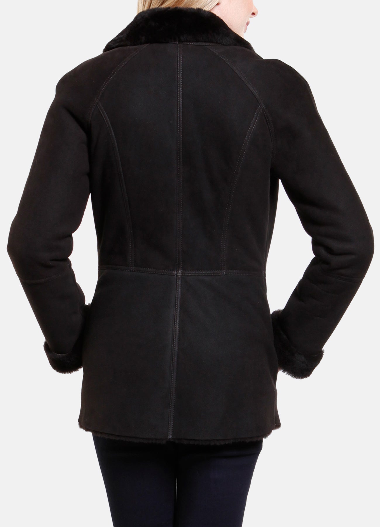 Women's Iconic Black Shearling Leather Jacket