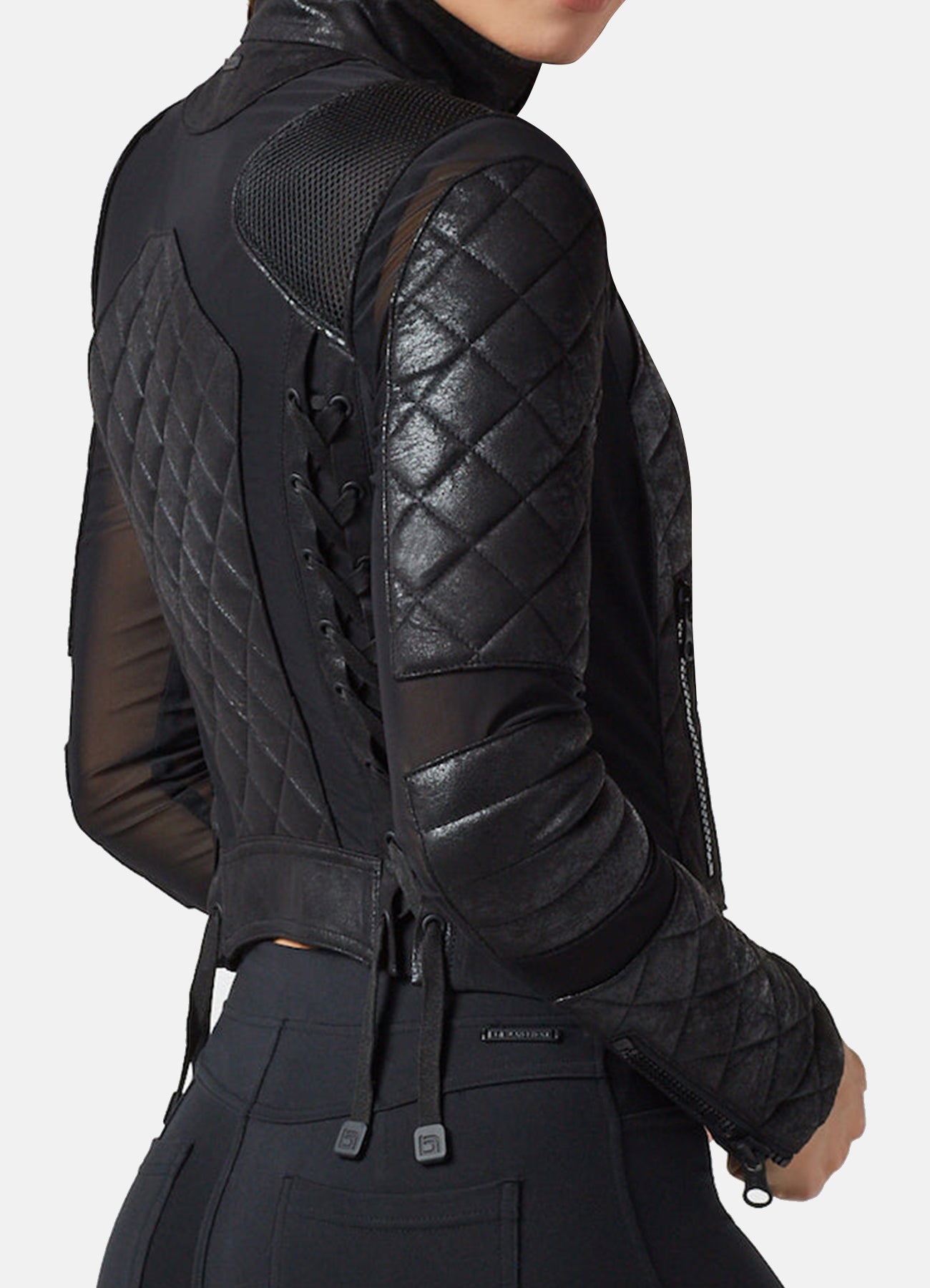 Women's Quilted Classic Black Biker Leather Jacket