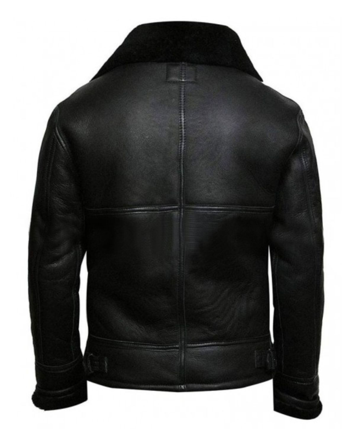 Men's Fur Collar Black B3 Bomber RAF Avaitor Jacket