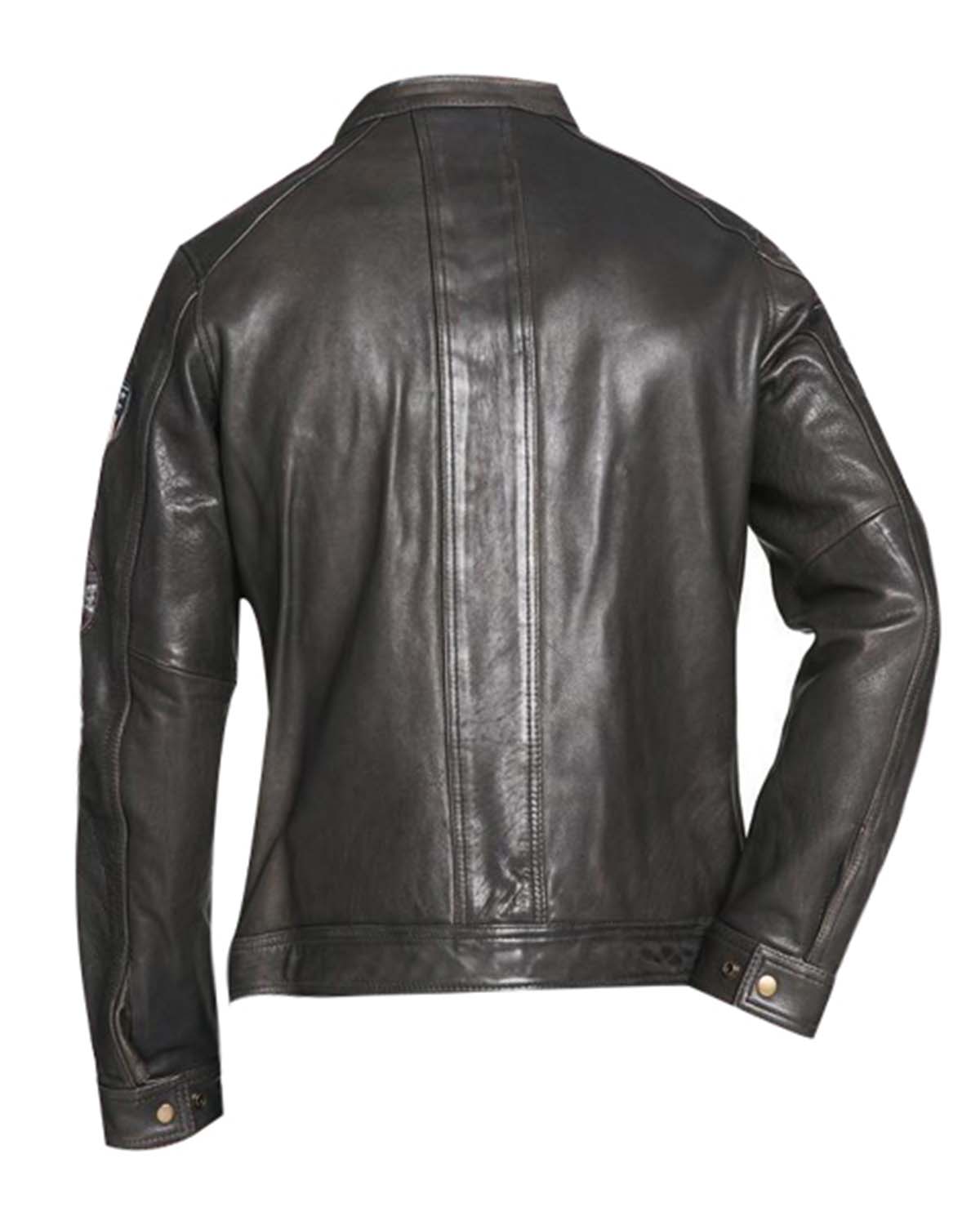 Motorcycle Leather Vintage Embossed Leather Jacket