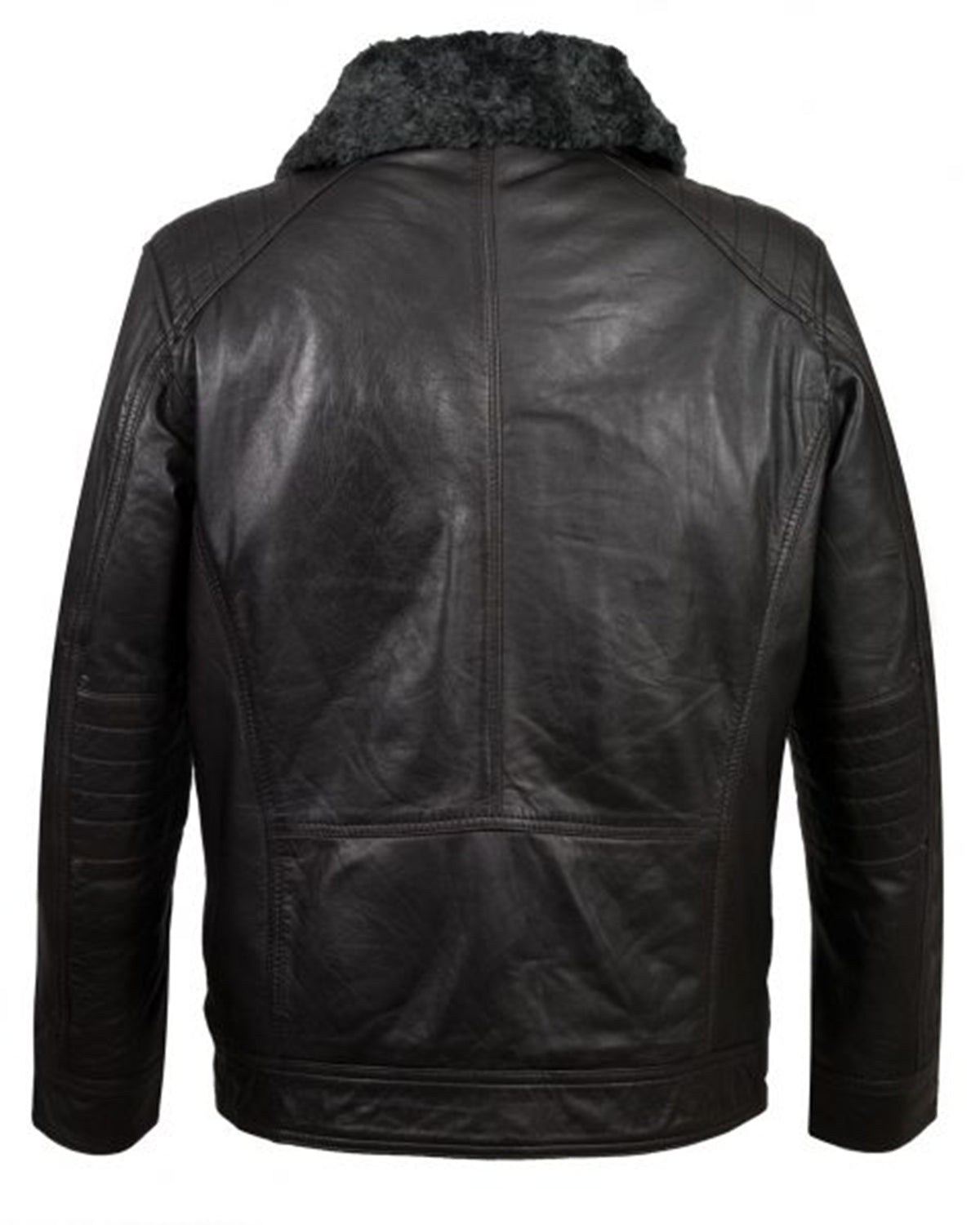 Black Fur Jacket For Men's