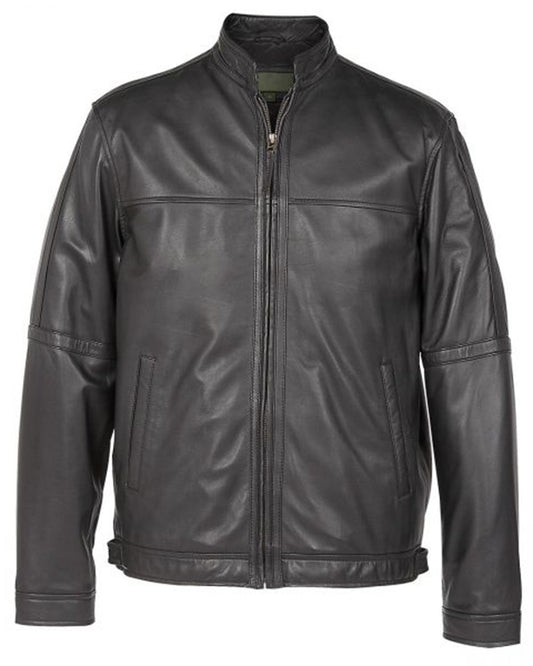 Men's Motorcycle Black Leather Jacket