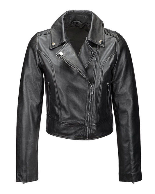 Women's Short Slim Fit Biker Jacket