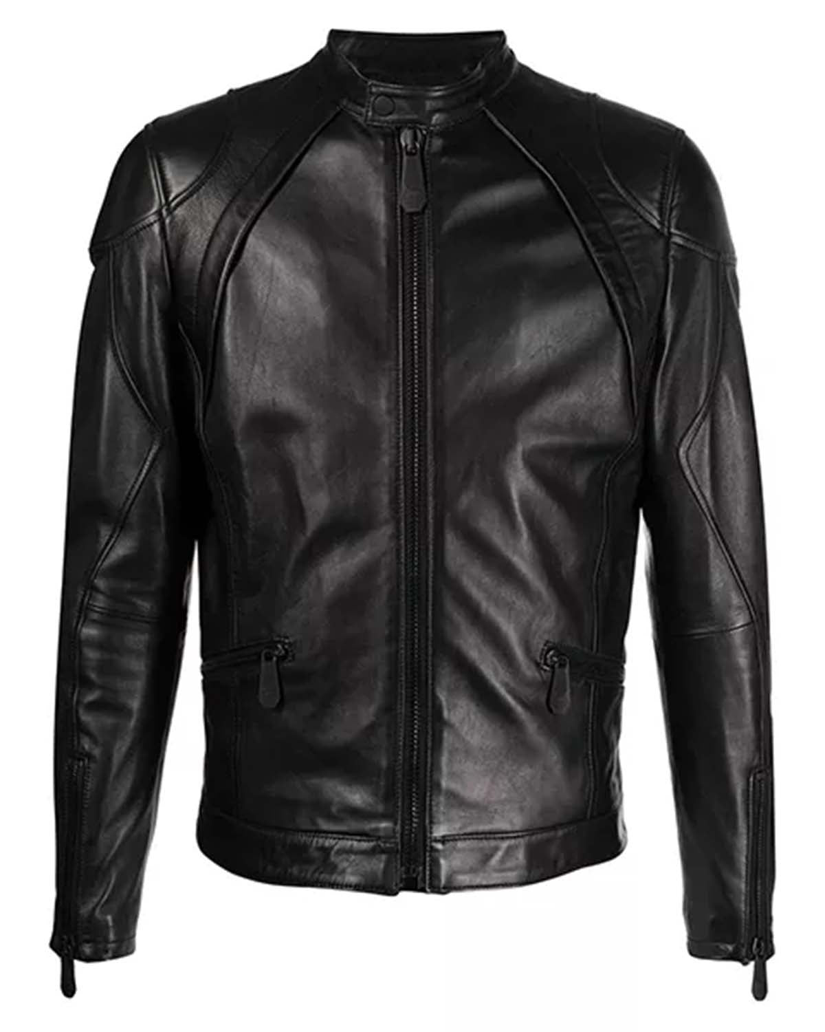 Men's Black Moto Leather Jacket