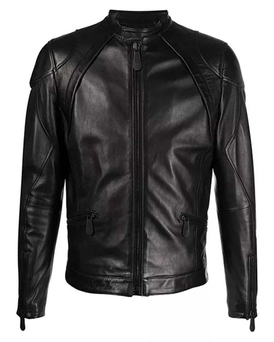 Men's Black Moto Leather Jacket