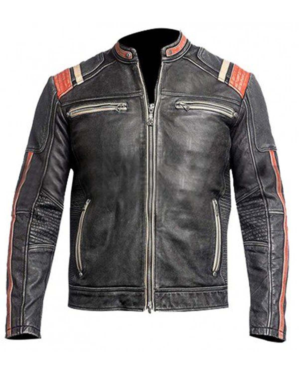 Men’s Cafe Racer Motorcycle Retro 3 Jacket