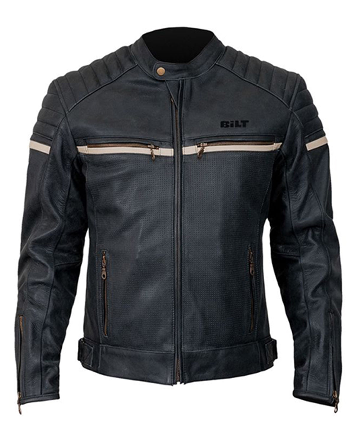 Motorcycle Biker Vintage Black Men Faux leather Jacket