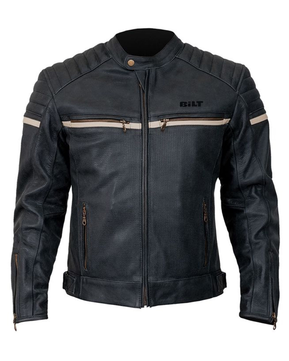 Men's Black Motorcycle Vintage Leather Jacket