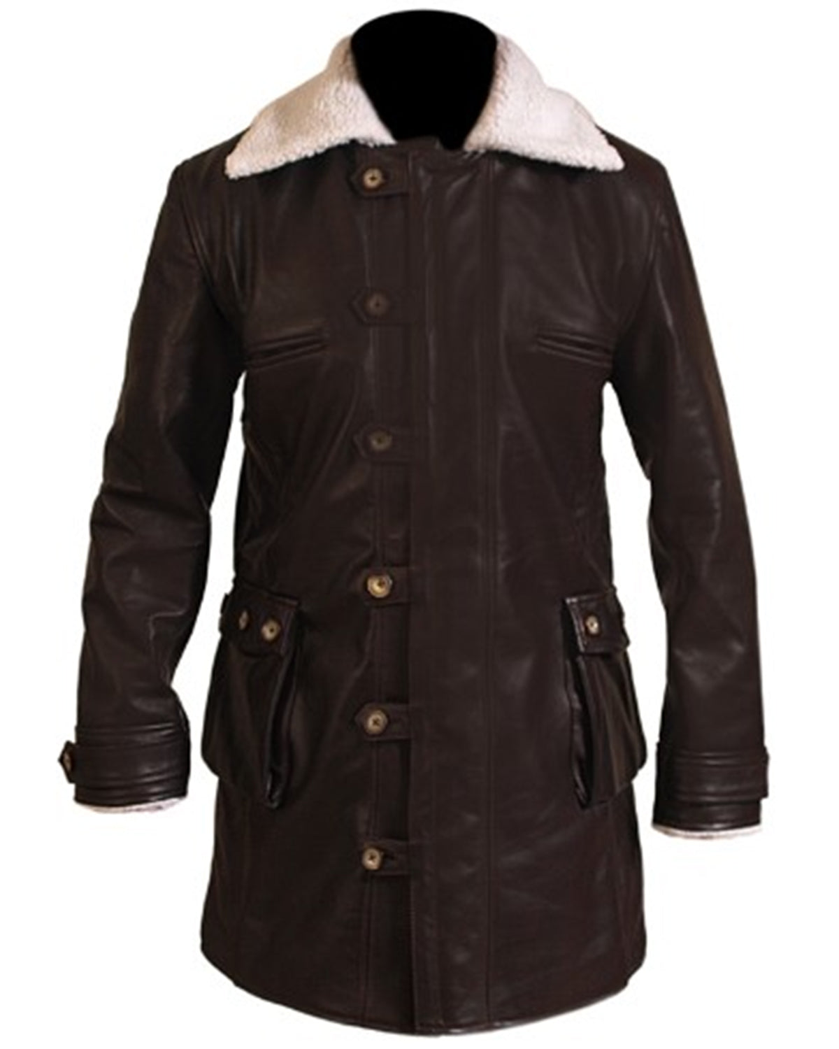 Bane Coat Chocolate Brown Genuine Real Leather Coat