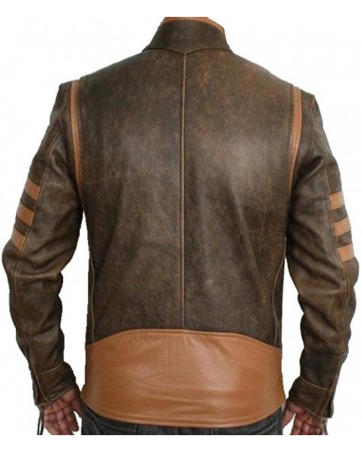 Distressed Brown Motorcycle Leather Jacket