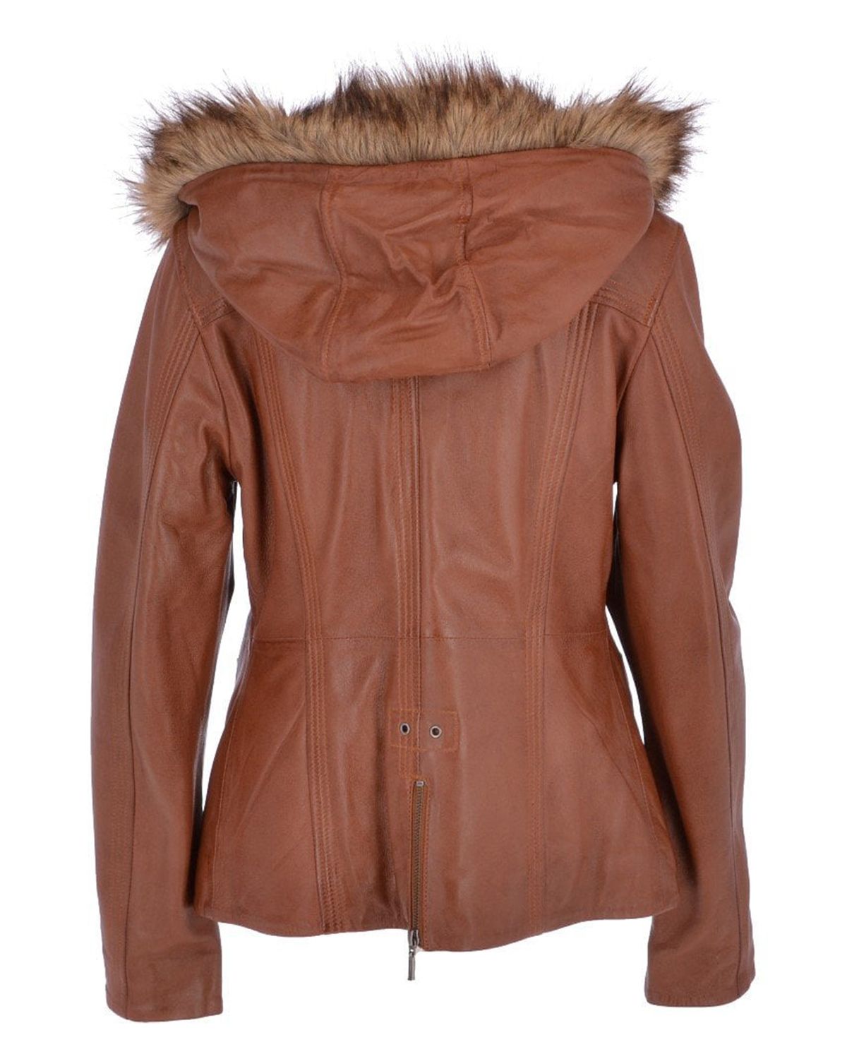Women's Hooded Biker Real Sheepskin Leather Jacket