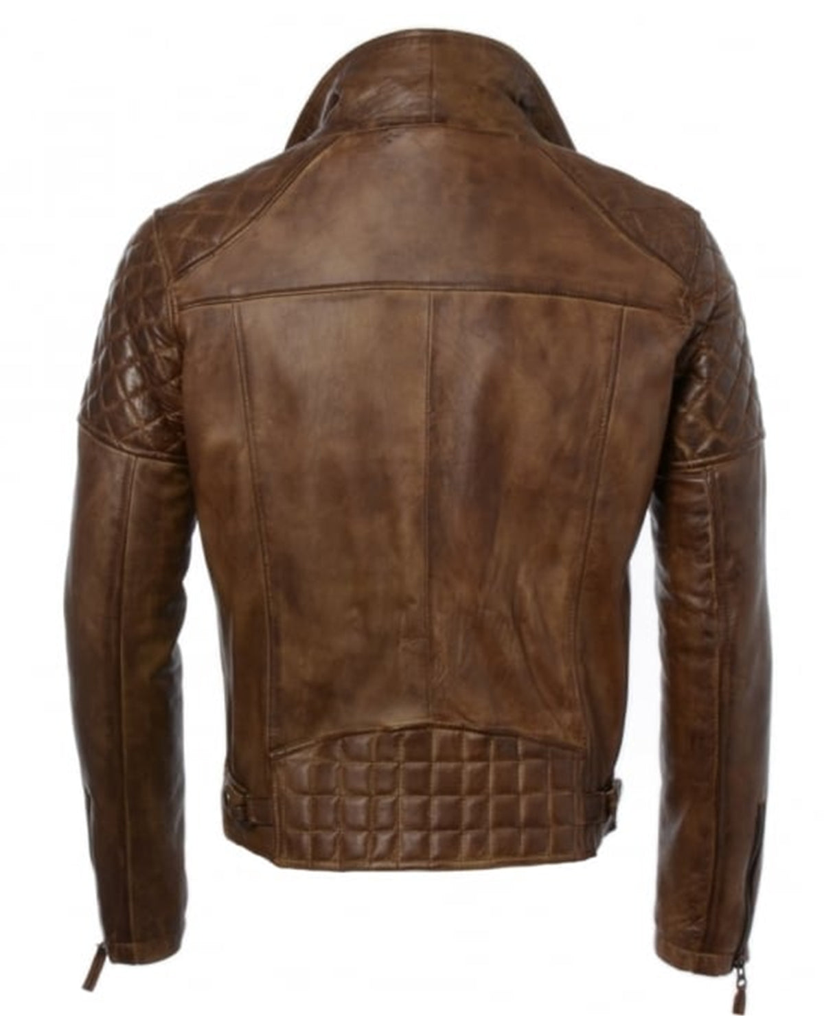 Brown Vintage Motorcycle Leather Biker Jacket