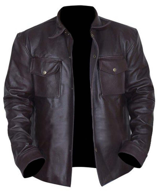 Men's Addicted Brown Leather Jacket