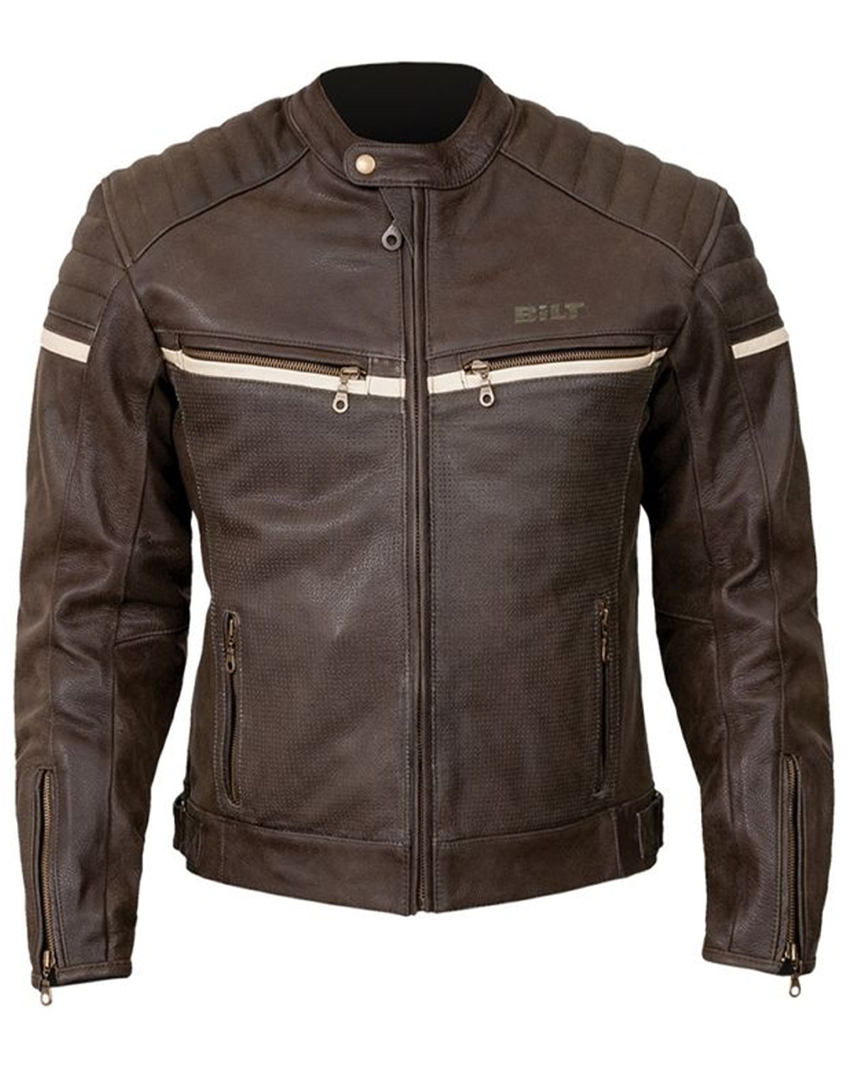 BILT Alder Men’s Brown Motorcycle Vintage Leather Jacket