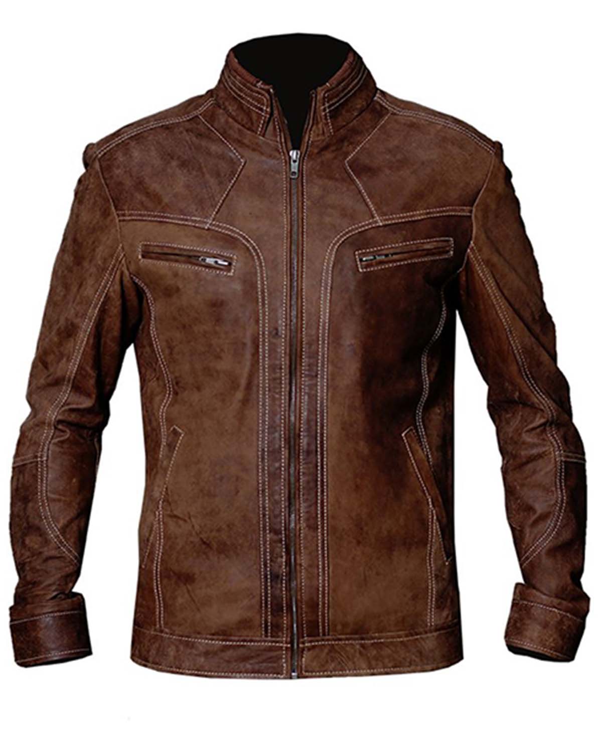 Top Quality Long Sleeves Italian Motorcycle Brown Biker Men Leather Jackets