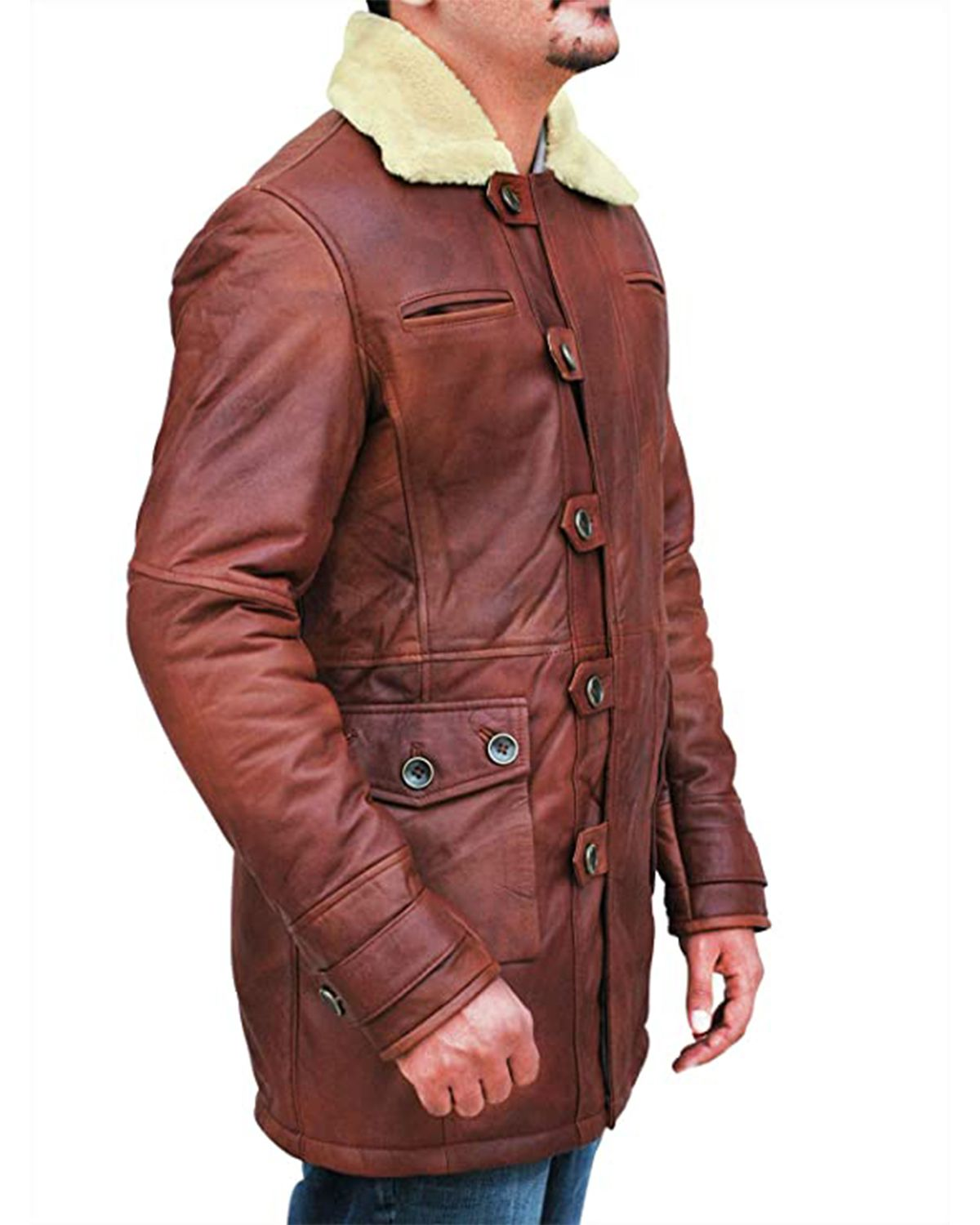 Men's Tom Hardy Brown Long Bane Coat
